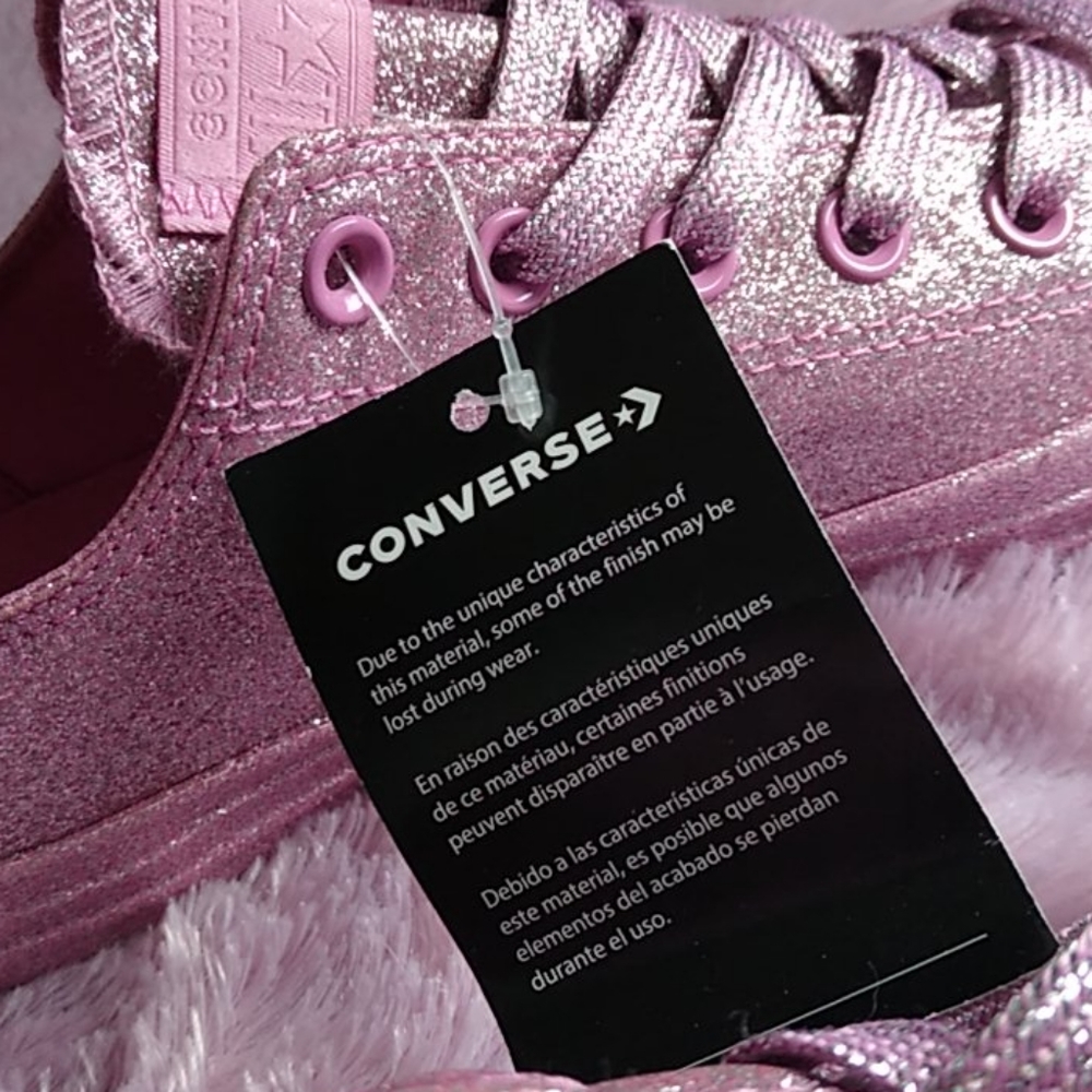 Pink glitter Converse all Star sneakers - Picture 4 of 4